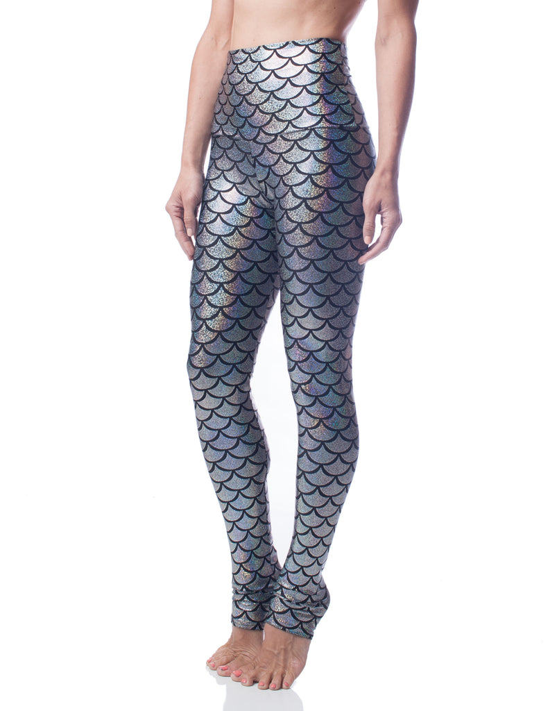 Emily Hsu Designs - Mermaid Sparkly Fish Scale High Waist Legging