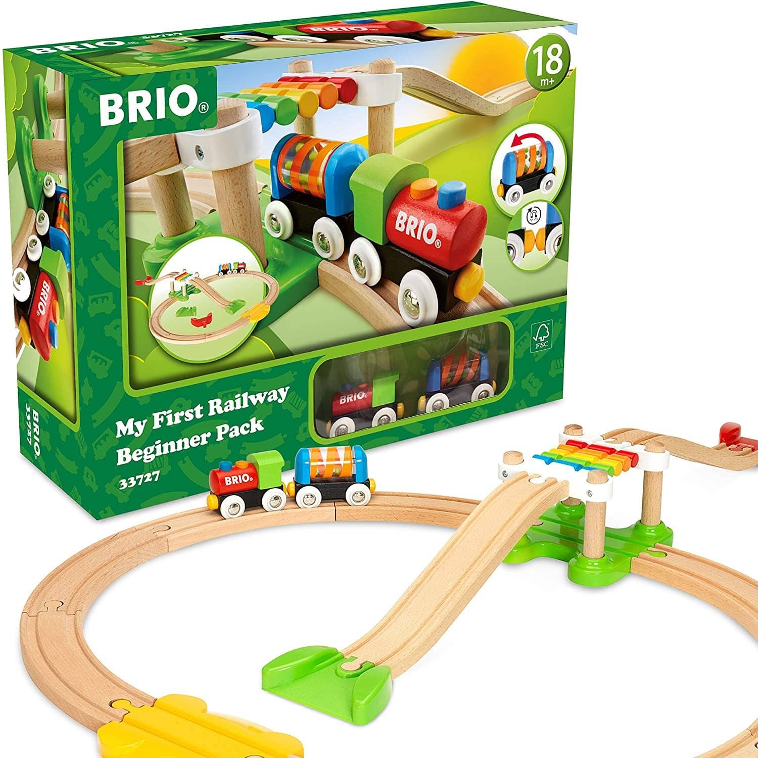 BRIO Starter Wooden Track Pack Train 13 Piece Set 