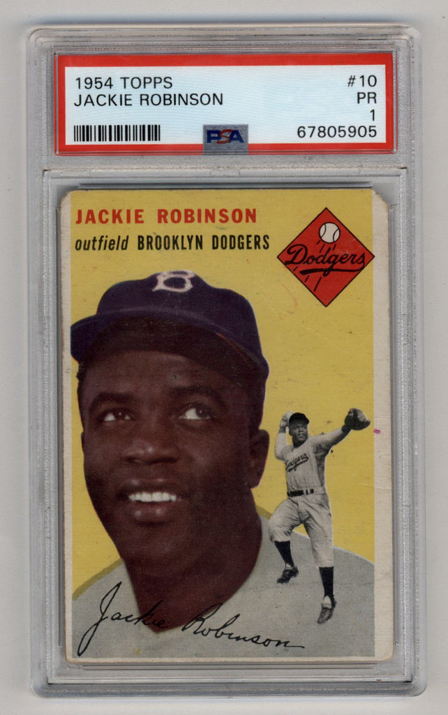 Jackie Robinson 1954 Topps 10 PSA 1 Poor Three Stars Sportscards