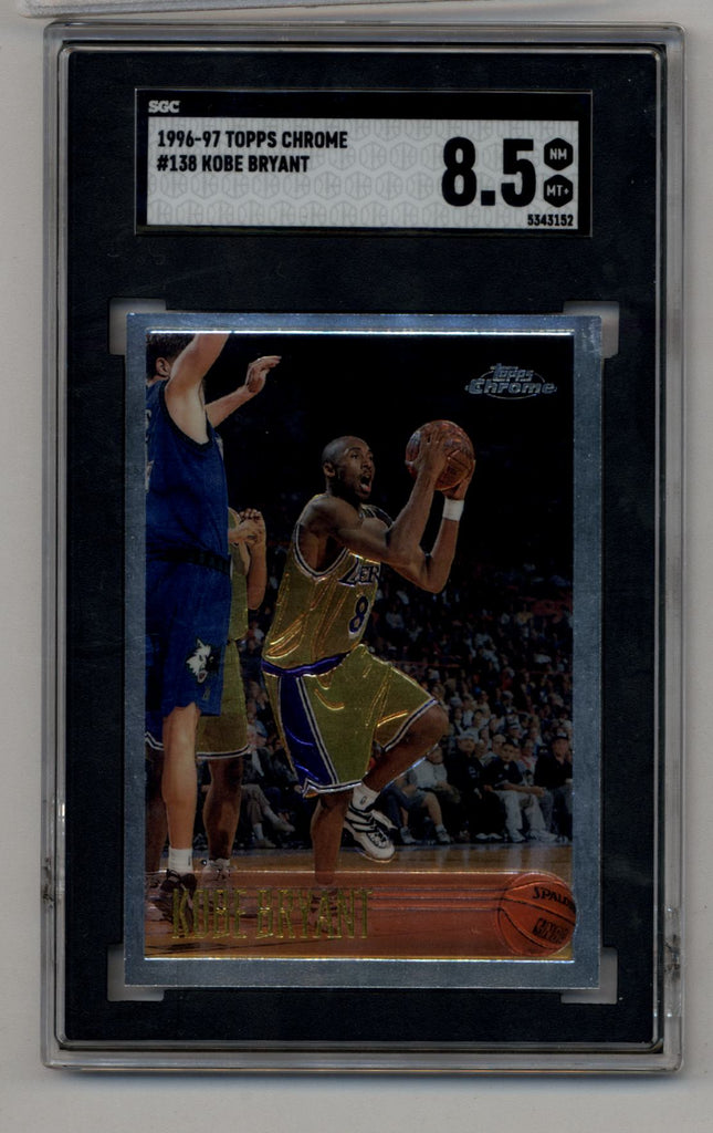 Kobe Bryant 1996-97 Topps Chrome Rookie #138 SGC 8.5 Near Mint