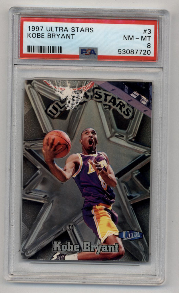 Kobe Bryant 1997-98 Ultra Stars #3 PSA 8 Near Mint-Mint