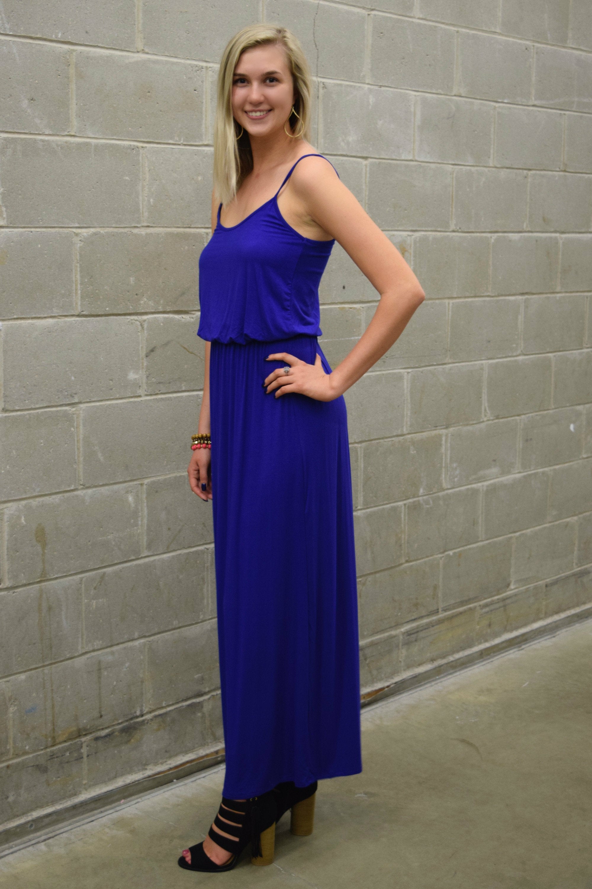 A ROYAL GOOD TIME ROYAL MAXI DRESS