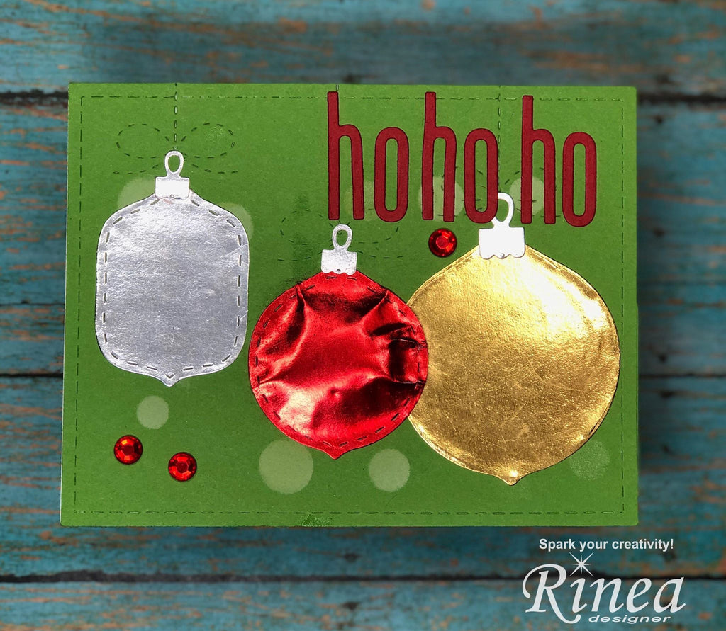 Christmas Card using Rinea Foiled Paper