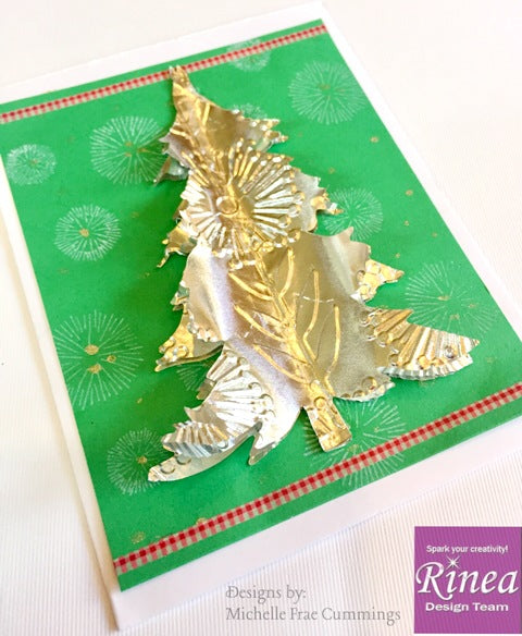 Christmas Card with Rinea Foiled Paper