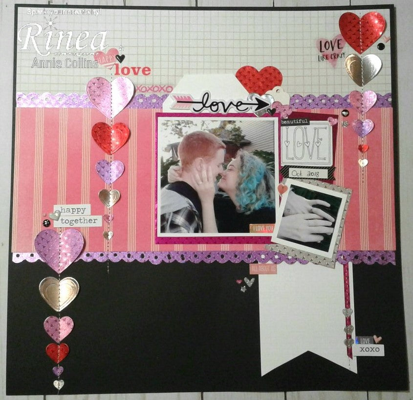 Scrapbooking with Rinea Foiled Paper