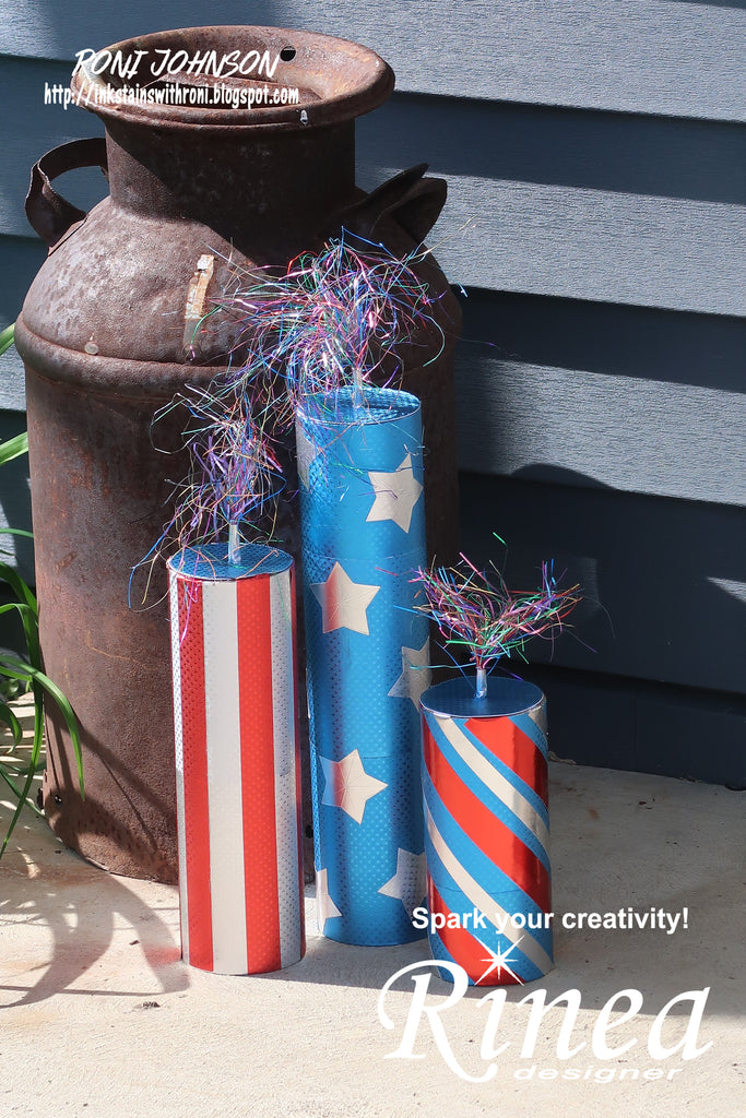 Rinea Inspires Giant Patriotic Firecrackers by Roni