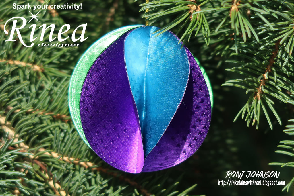 Rinea Foiled Paper Segmented Ornaments with Roni Johnson