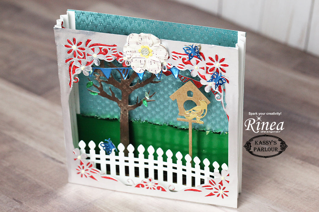 3D Summer theme with Rinea Foiled Paper
