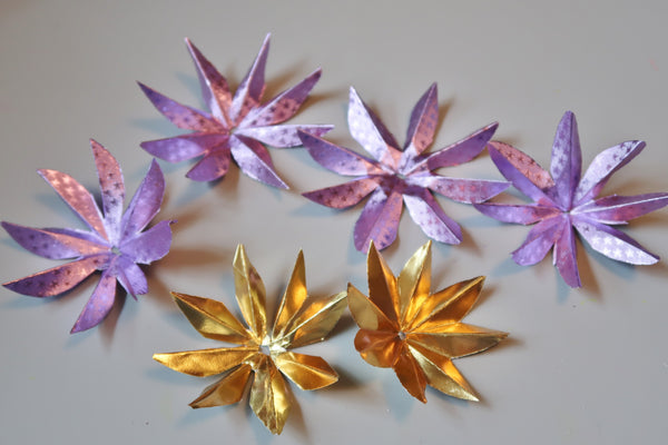 Water Lilies using Rinea Foiled Papers by Roni Johnson