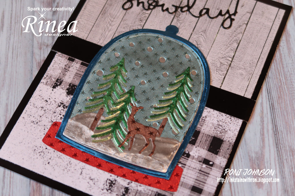Rinea Foiled Paper Embrace Winter Snowday! Card by Roni Johnson