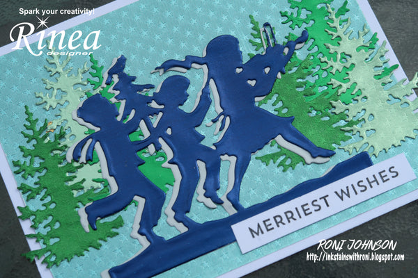 Rinea Silhouette Christmas Card by Roni Johnson