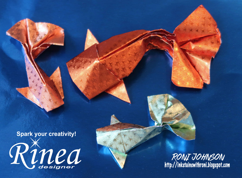 Rinea Foiled Paper Origami Koi Fish with Roni Johnson