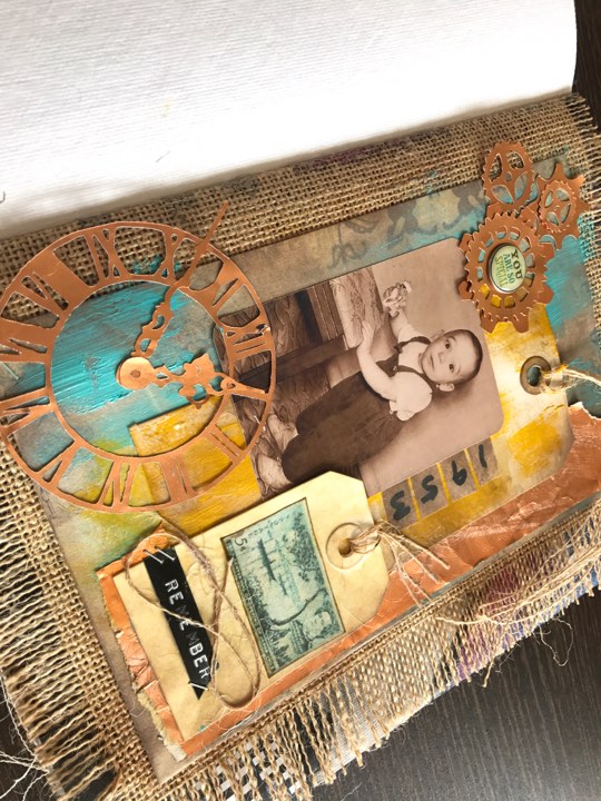 Mixed Media Art Journal with Rinea Foiled Paper
