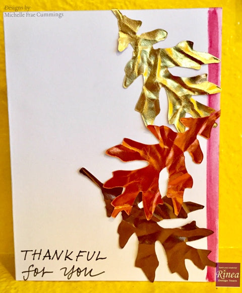 Autumn Card with Rinea Foiled Paper