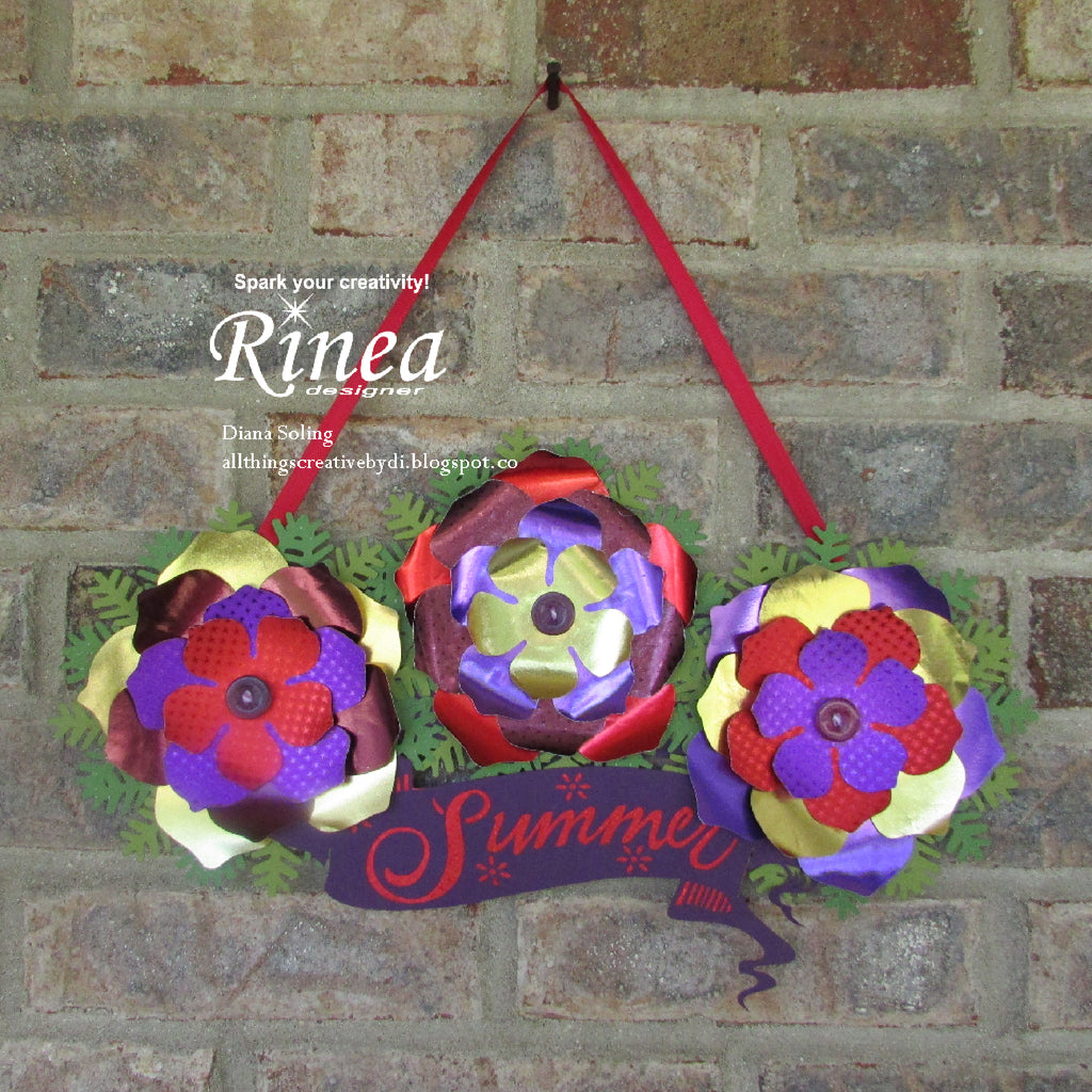 Summer Door Banner Using Rinea Foiled Paper