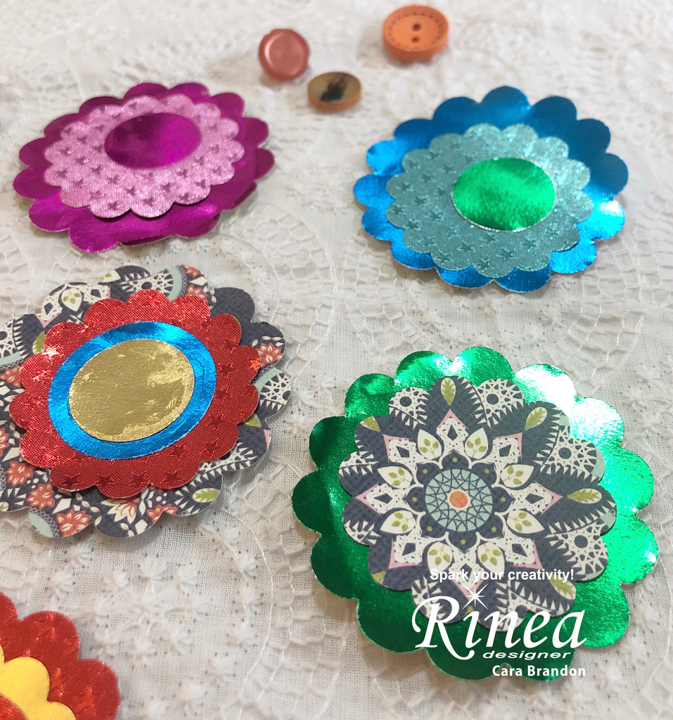 DIY Foil Embellishment using Rinea Foiled Paper
