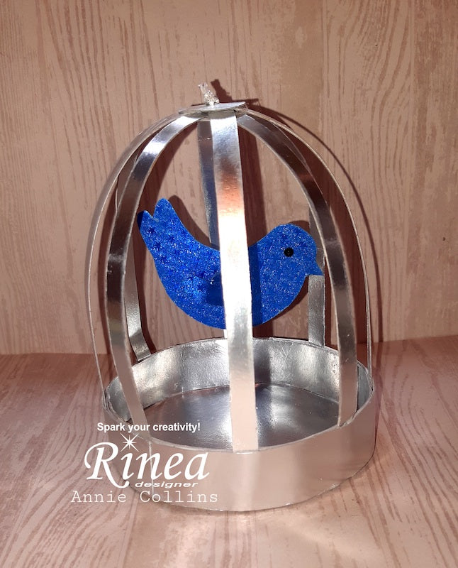 3D Papercraft Birdcage using Rinea Foiled Paper