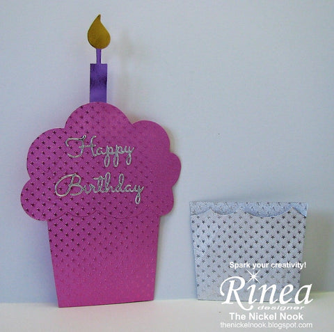Cupcake Card with Rinea Foiled Paper