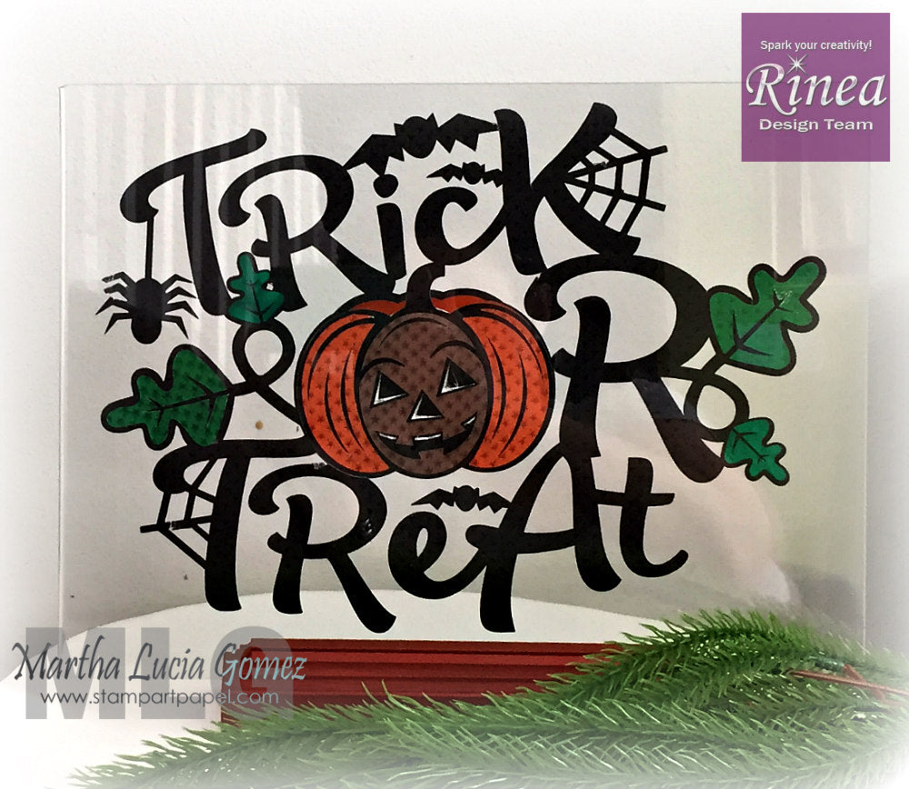 Trick or Treat Halloween Decoration using Rinea Foiled Paper
