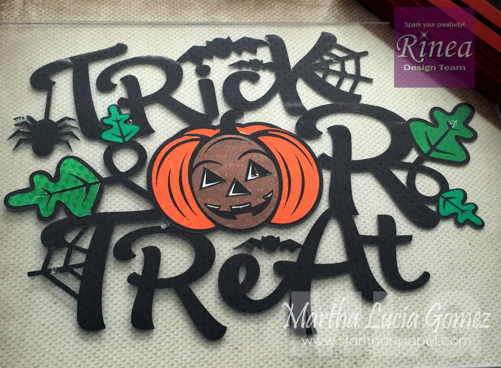 Trick or Treat Halloween Decoration using Rinea Foiled Paper