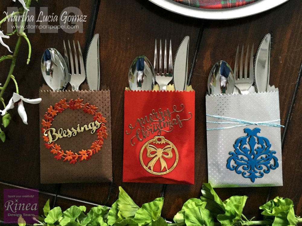 Holiday Table Decorations with Rinea Foiled Paper