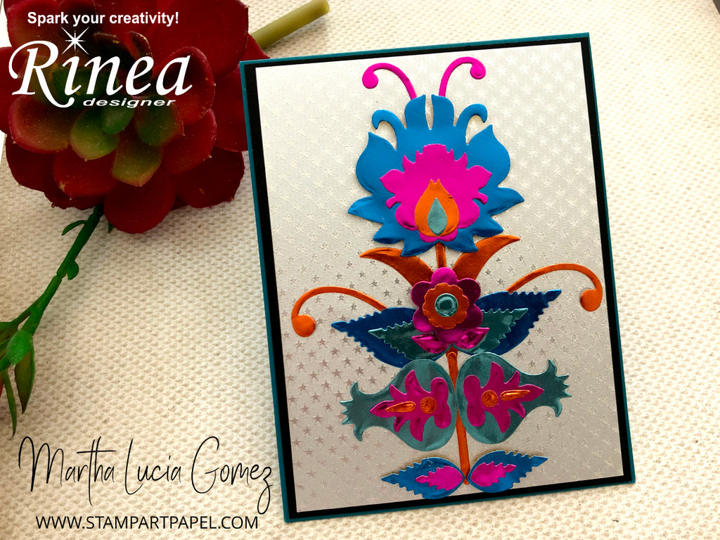 Cardmaking with Rinea Foiled Paper