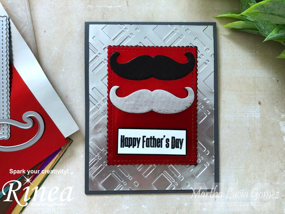 Masculine Card with Rinea Foiled Paper by Martha Lucia