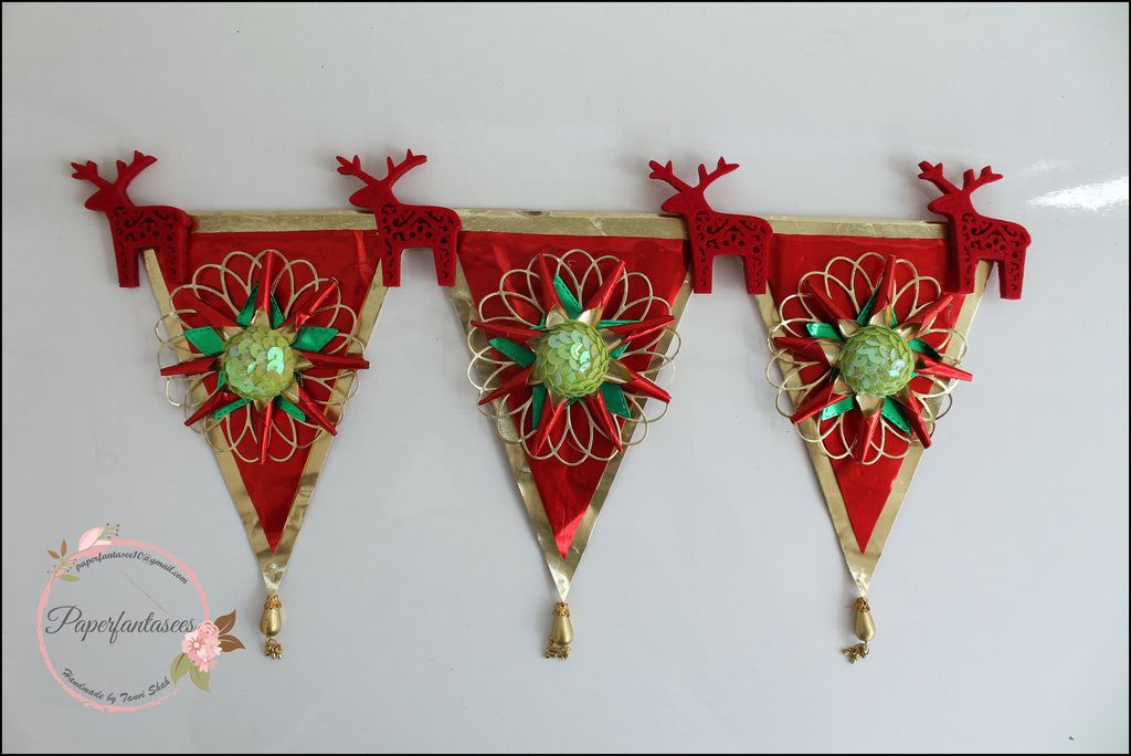 Christmas Banner with Rinea Foiled Paper