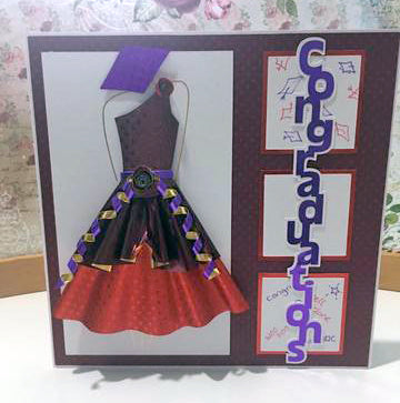 Congratulations Card Using Rinea Foiled Paper