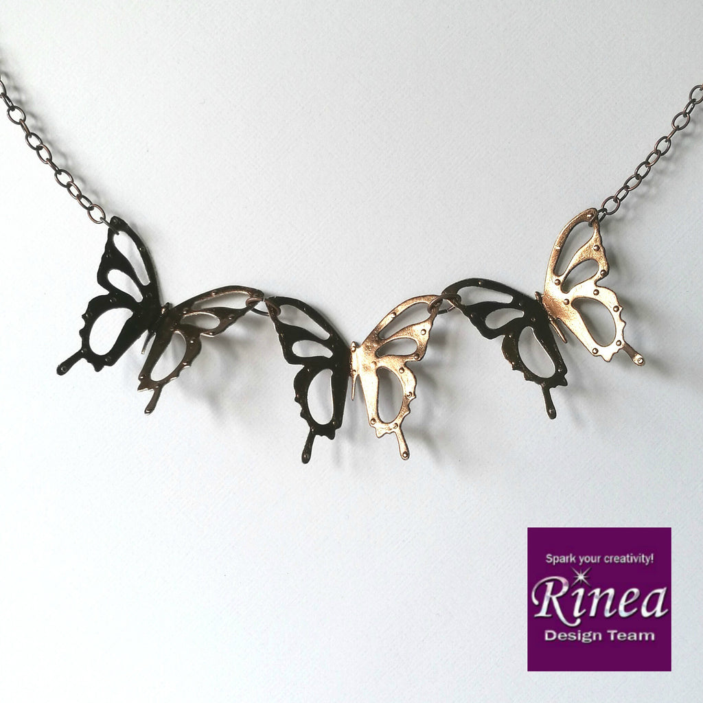 Necklace Jewelry using Rinea Foiled Paper