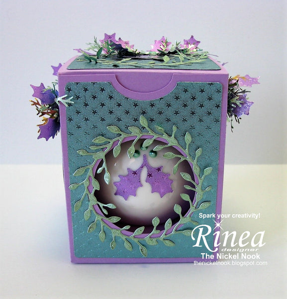 Christmas Ornament and Box using Rinea Foiled Paper
