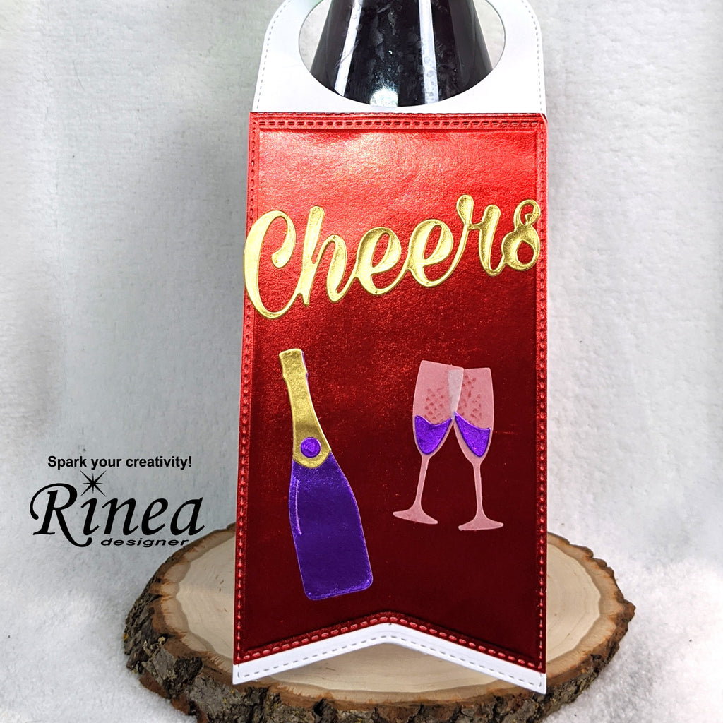Wine Tag Card using Rinea Foiled Paper