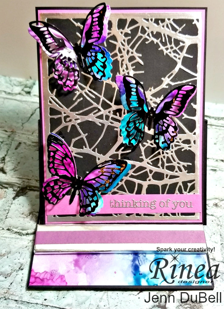 Easel Card Using Rinea Foiled Paper