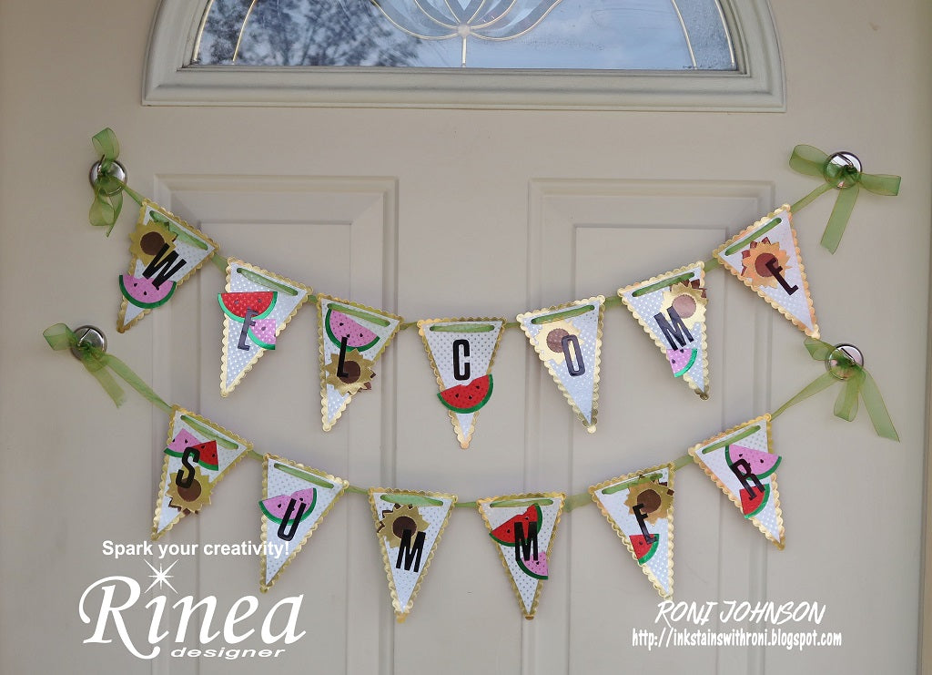 Welcome Summer Banner using Rinea Foiled Paper