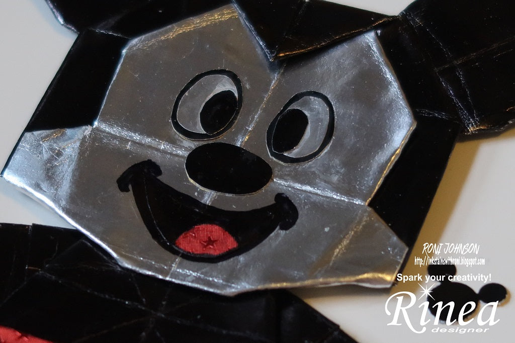 Mickey Mouse Origami using Rinea Foiled Paper