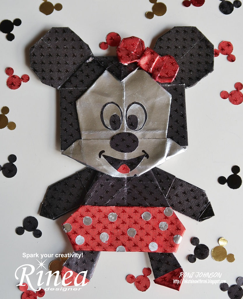 Minnie Mouse Origami using Rinea Foiled Paper