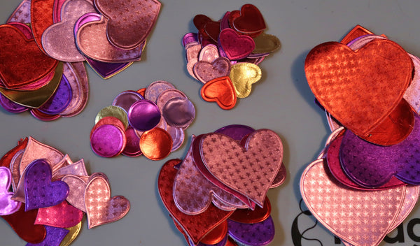 Rinea Foiled Paper Sweet Heart Mobile by Roni Johnson