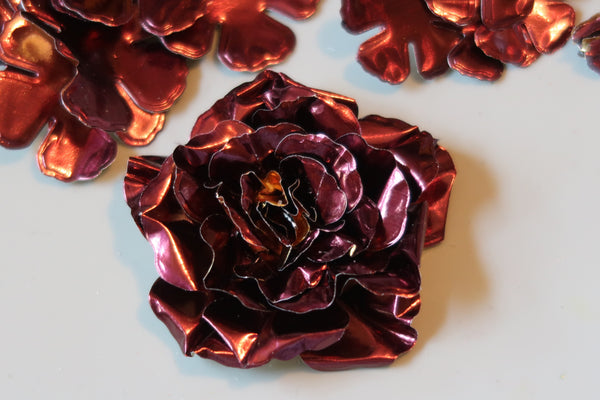 Rinea Foiled Paper Rose Shadow Box by Roni Johnson