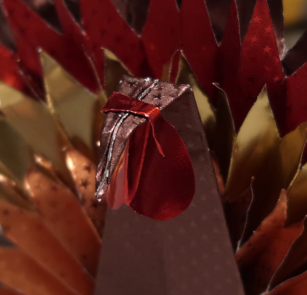 Rinea Foiled Paper Modular Origami Turkey with Roni