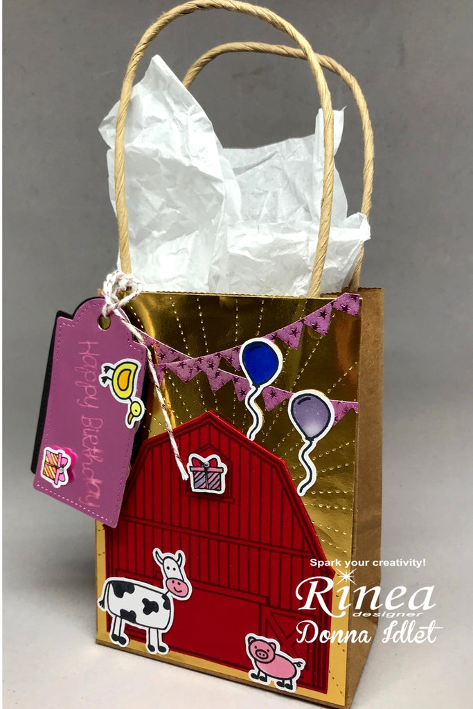 Gift Bag using Rinea Foiled Paper