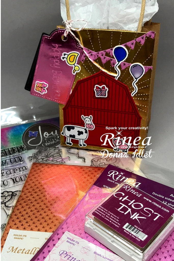 Gift Bag using Rinea Foiled Paper