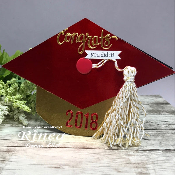 Graduation Card using Rinea Foiled Paper