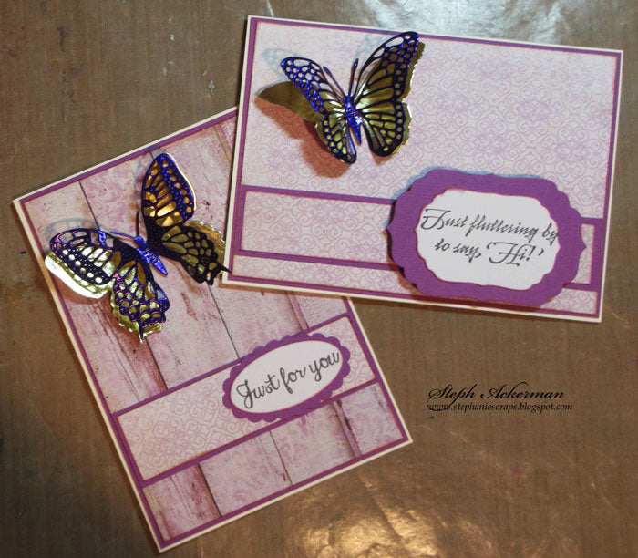 Butterfly Cards using Rinea Foiled Paper