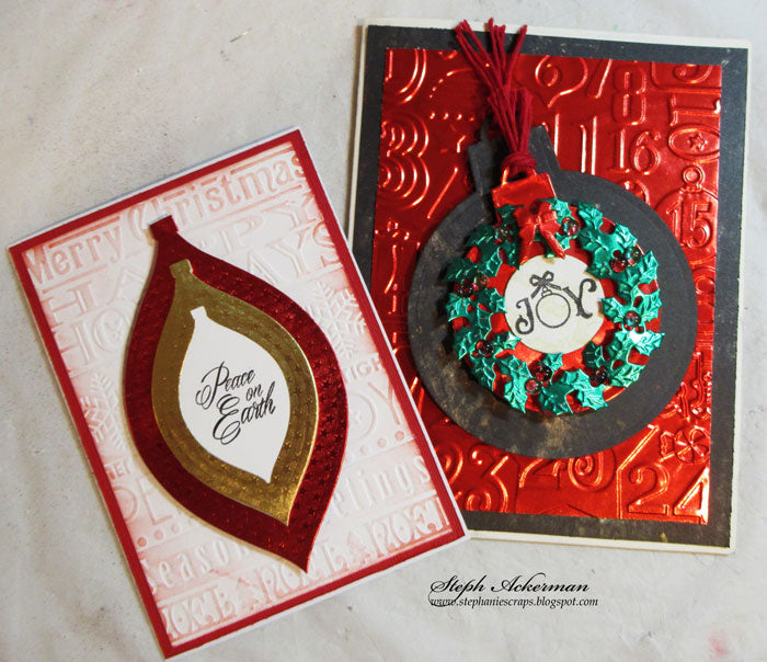 Handmade Christmas Cards using Rinea Foiled Paper