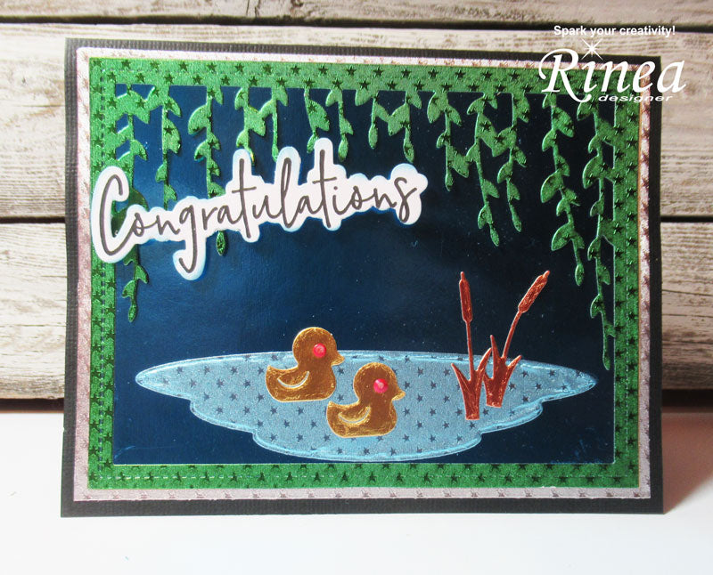 Baby Congratulations Card Using Rinea Foiled Paper