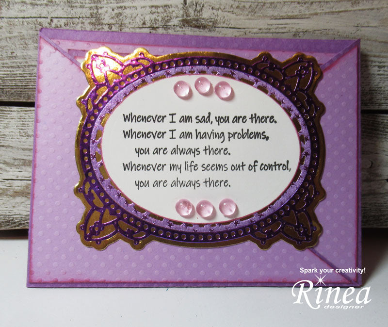 Cardmaking Using Rinea Foiled Paper