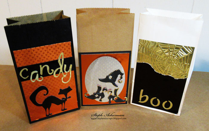 Halloween Treat Bags using Rinea Foiled Paper