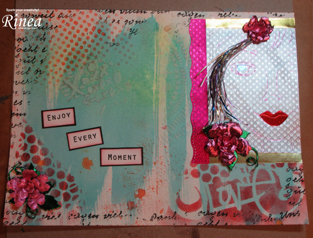 Journal Page using Rinea Foiled Paper