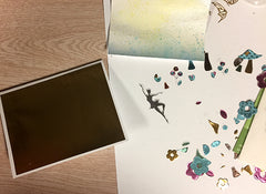 layering card foil