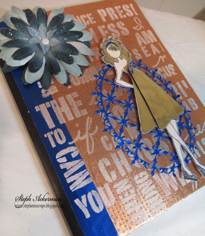 Altered  Notebook using Rinea Foiled Paper